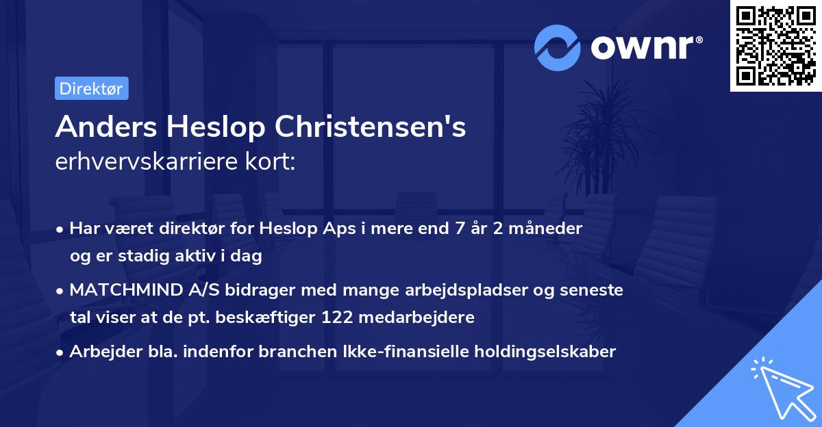 Anders Heslop Christensen's erhvervskarriere kort