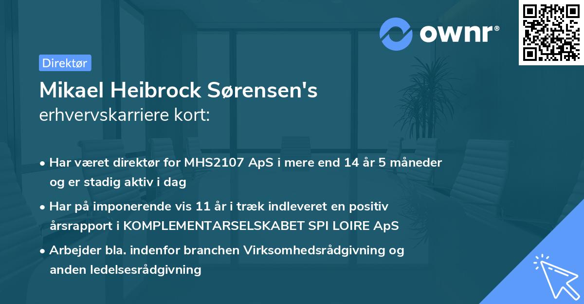 Mikael Heibrock Sørensen's erhvervskarriere kort