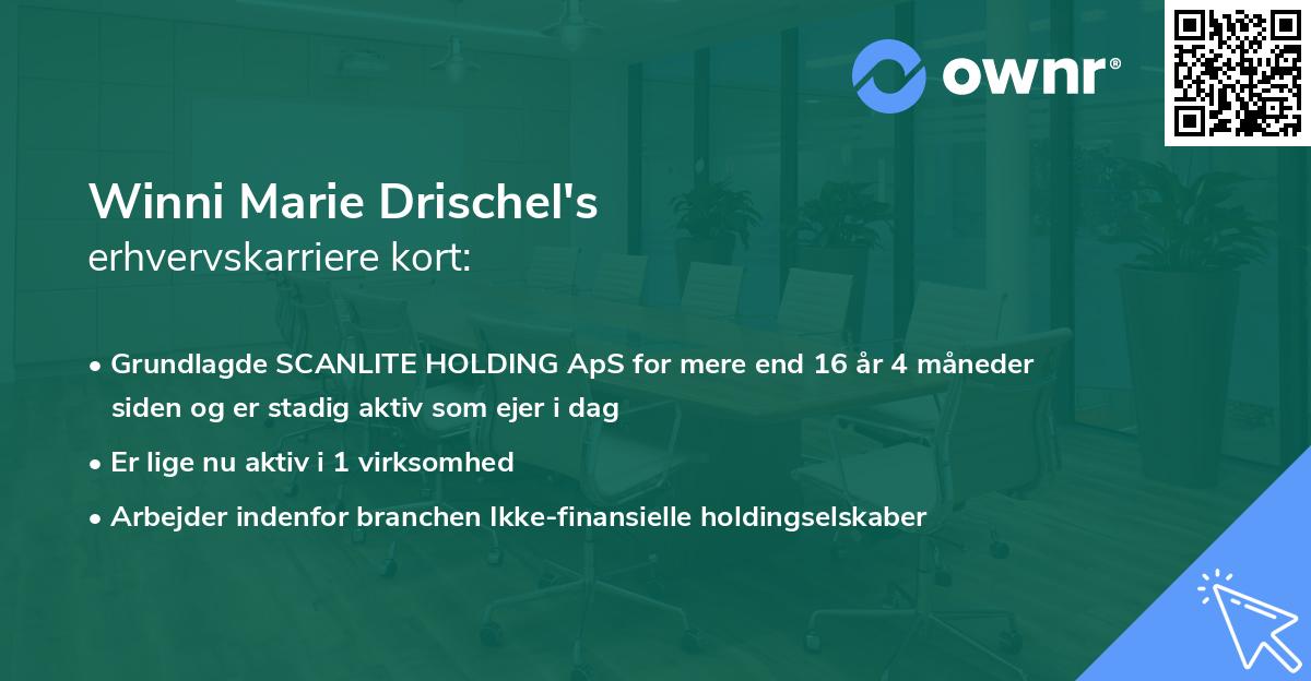 Winni Marie Drischel's erhvervskarriere kort