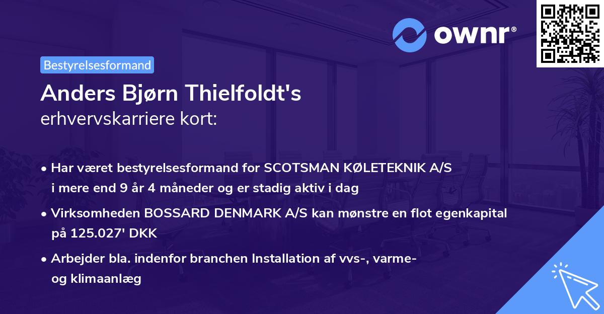 Anders Bjørn Thielfoldt's erhvervskarriere kort