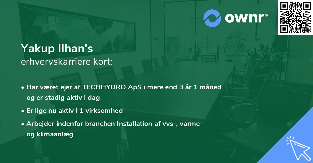 Yakup Ilhan's erhvervskarriere kort