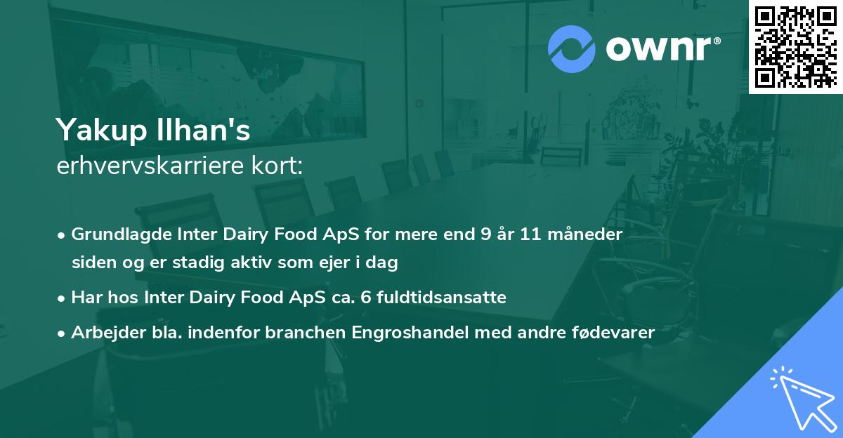 Yakup Ilhan's erhvervskarriere kort