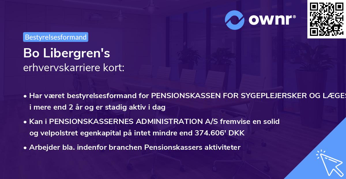 Bo Libergren's erhvervskarriere kort