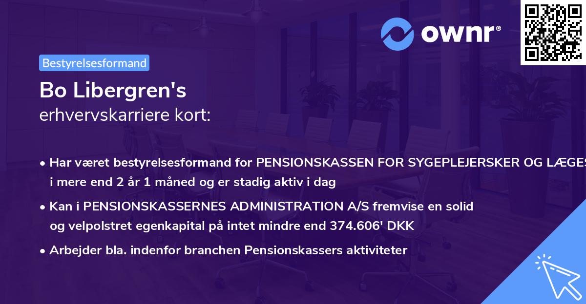 Bo Libergren's erhvervskarriere kort