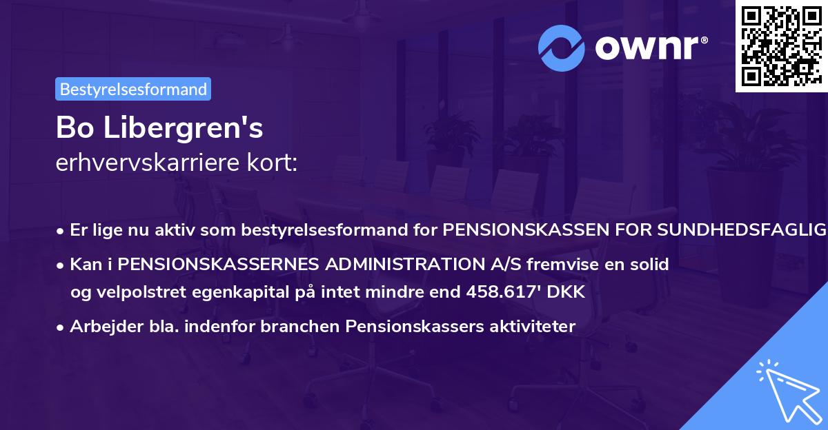 Bo Libergren's erhvervskarriere kort