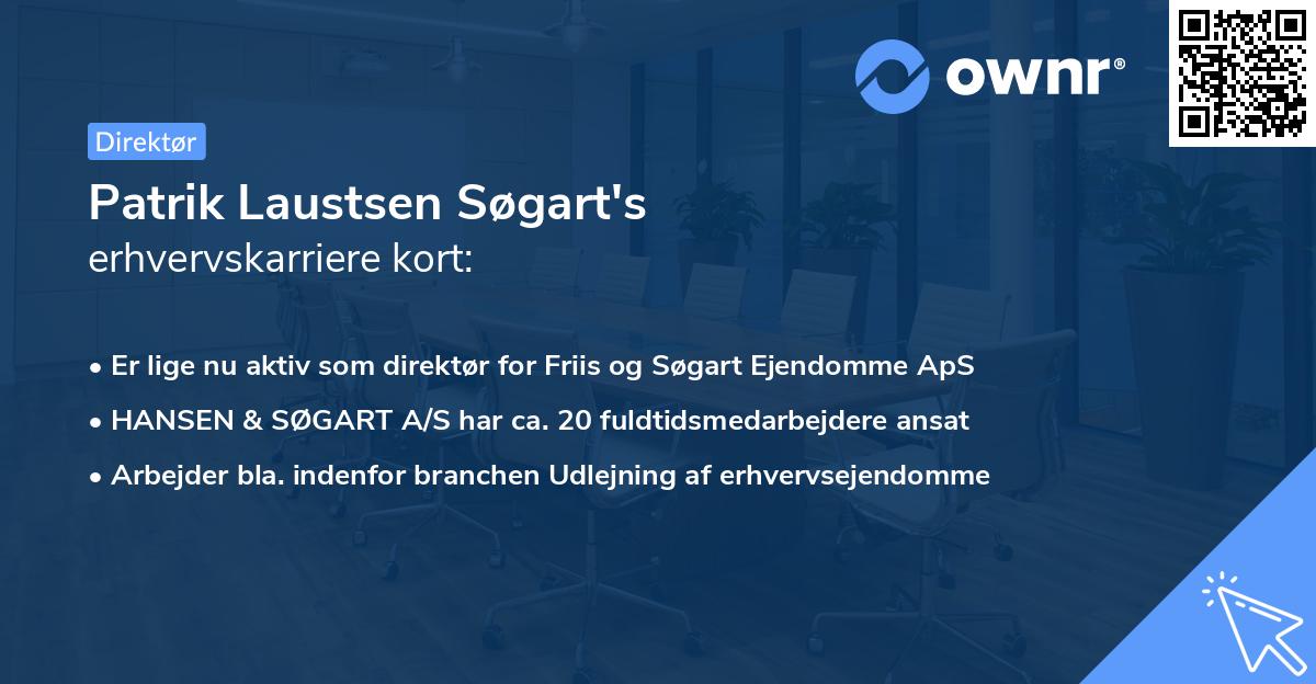 Patrik Laustsen Søgart's erhvervskarriere kort