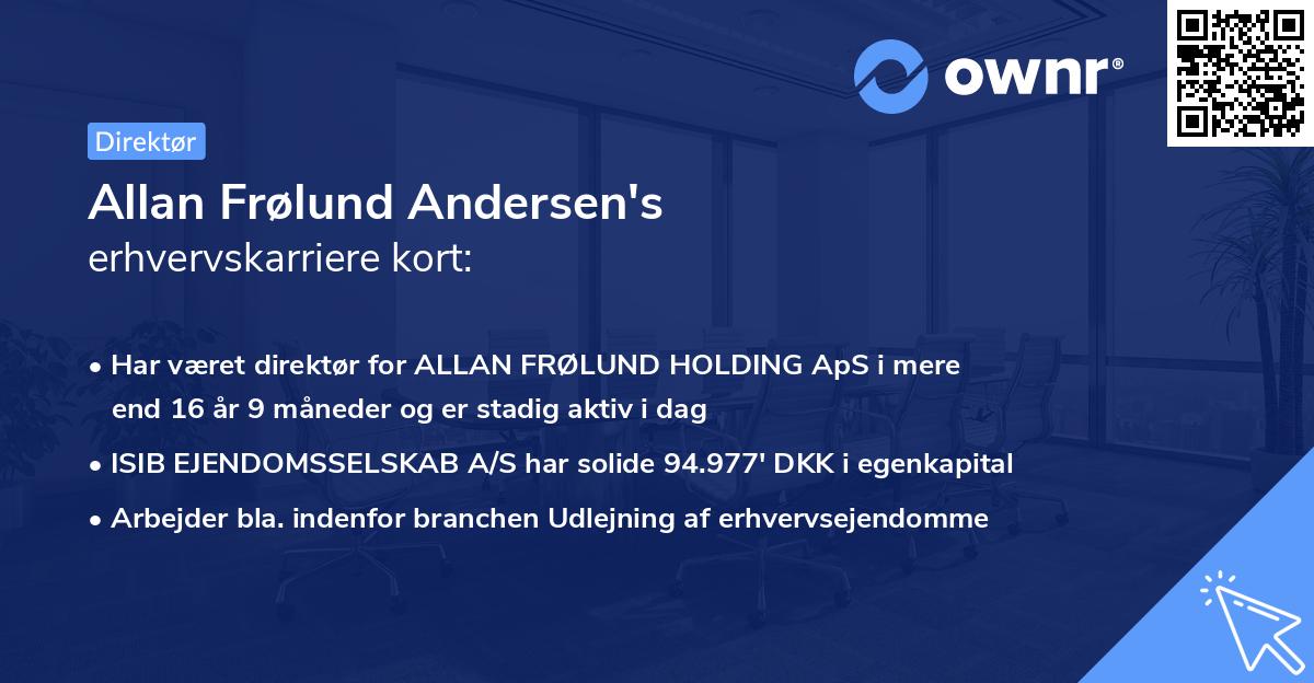 Allan Frølund Andersen's erhvervskarriere kort