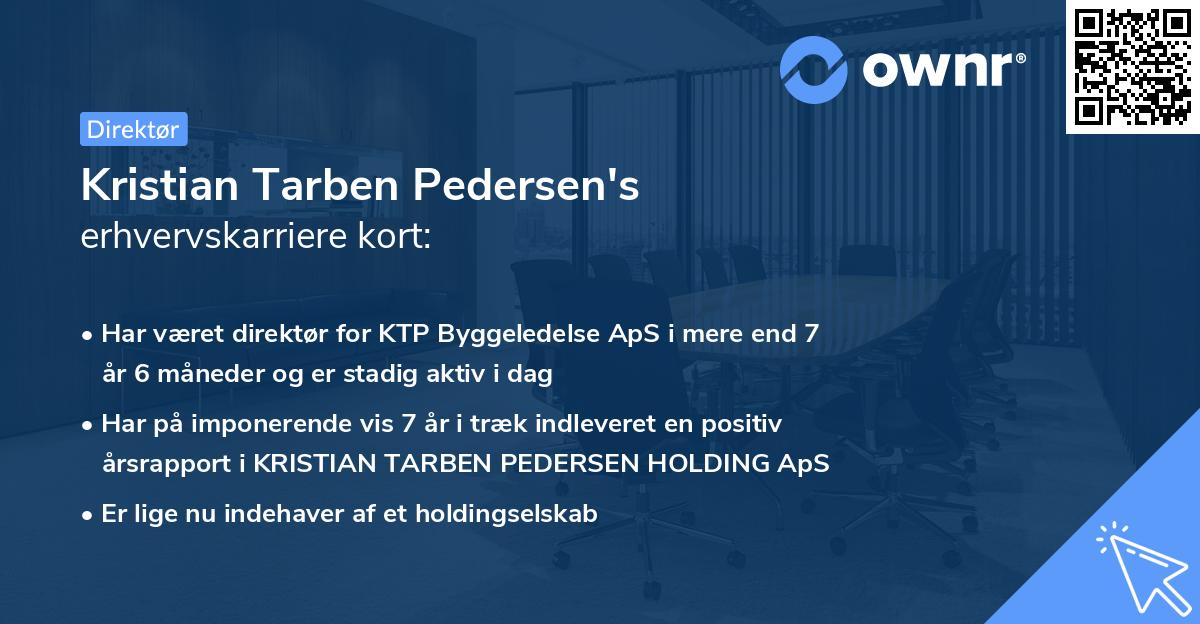 Kristian Tarben Pedersen's erhvervskarriere kort
