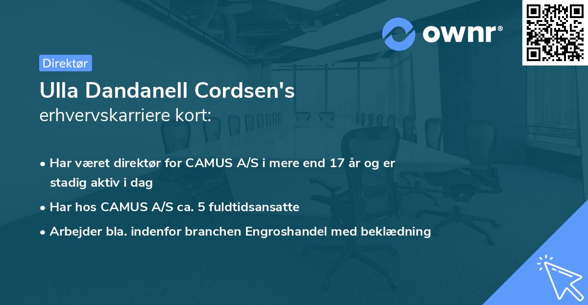 Ulla Dandanell Cordsen's erhvervskarriere kort