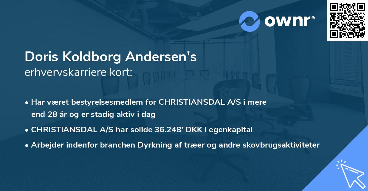 Doris Koldborg Andersen's erhvervskarriere kort