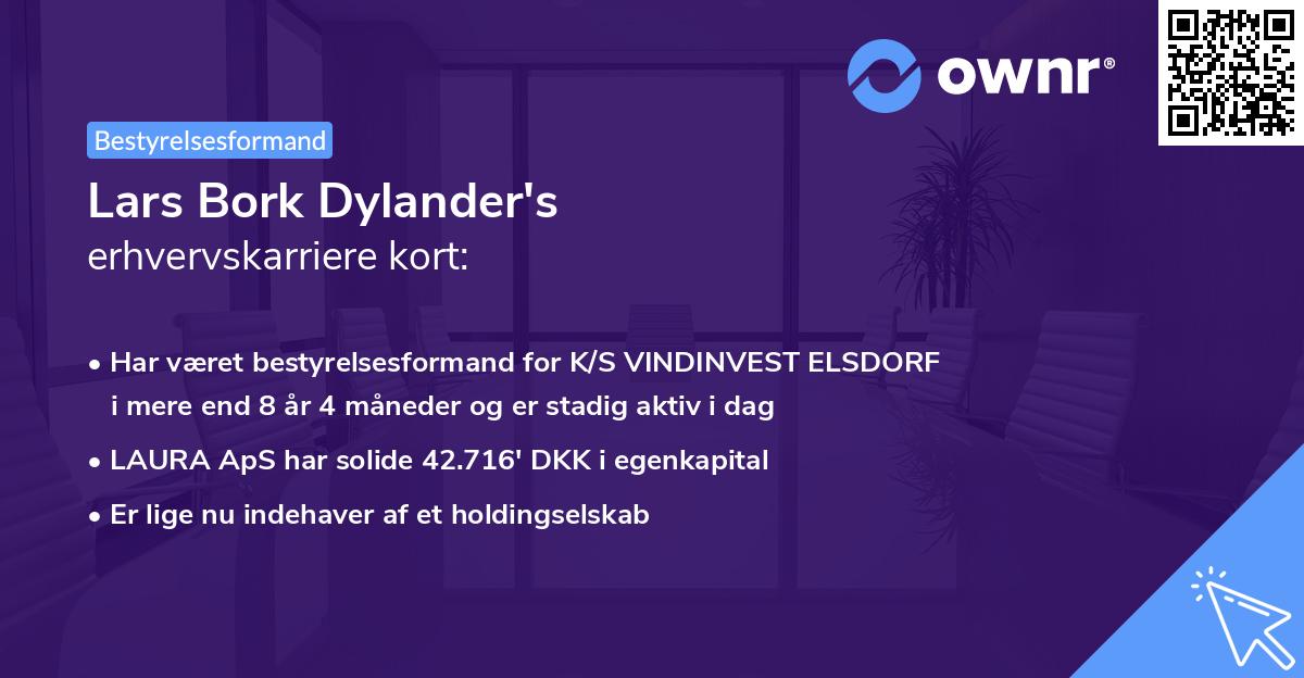 Lars Bork Dylander's erhvervskarriere kort