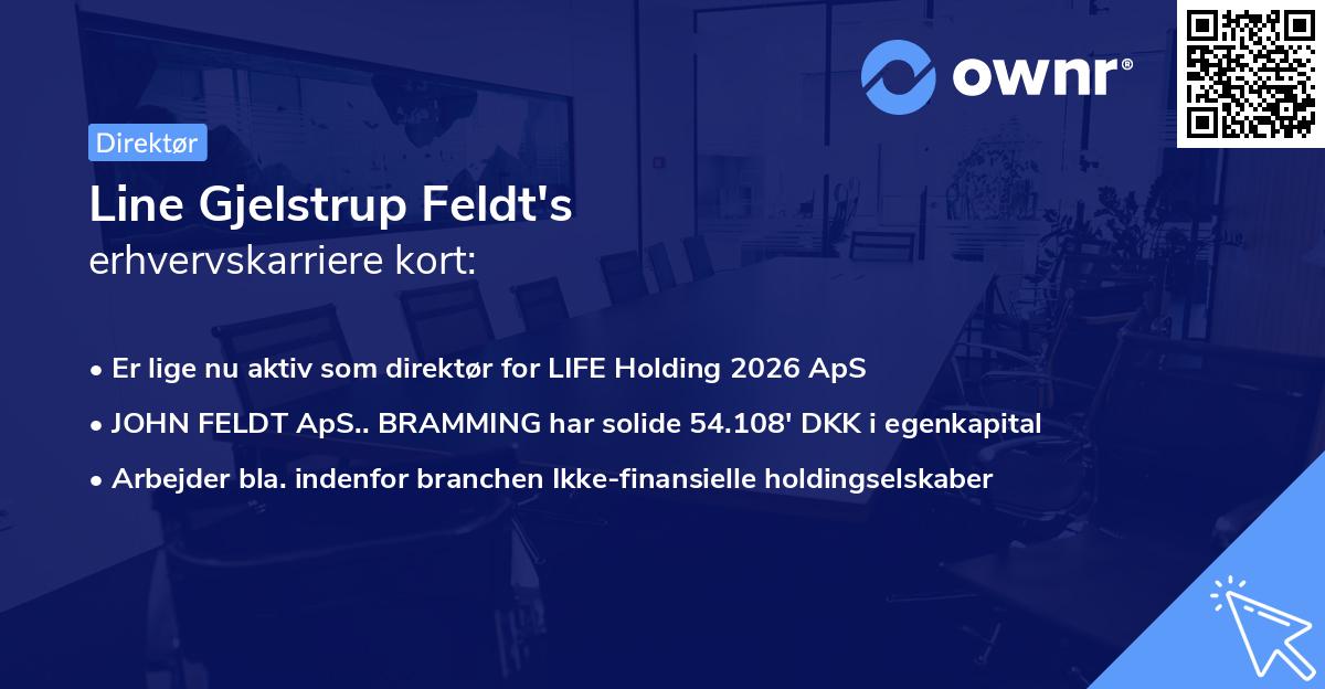 Line Gjelstrup Feldt's erhvervskarriere kort