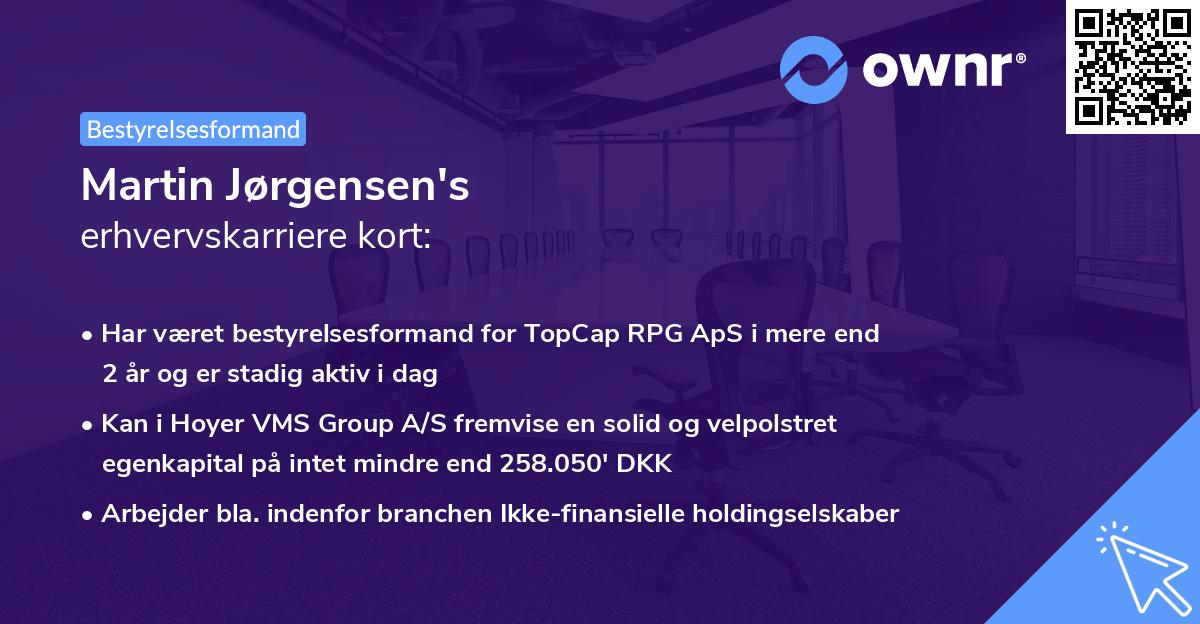 Martin Jørgensen's erhvervskarriere kort