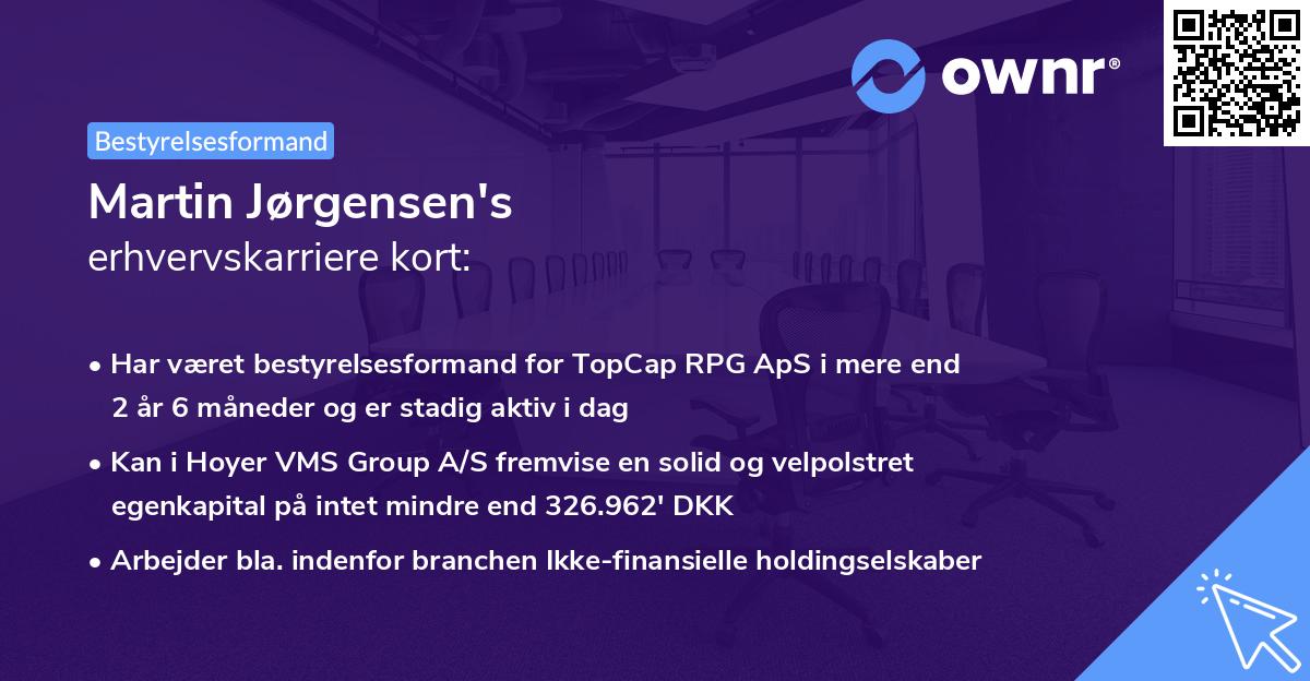 Martin Jørgensen's erhvervskarriere kort