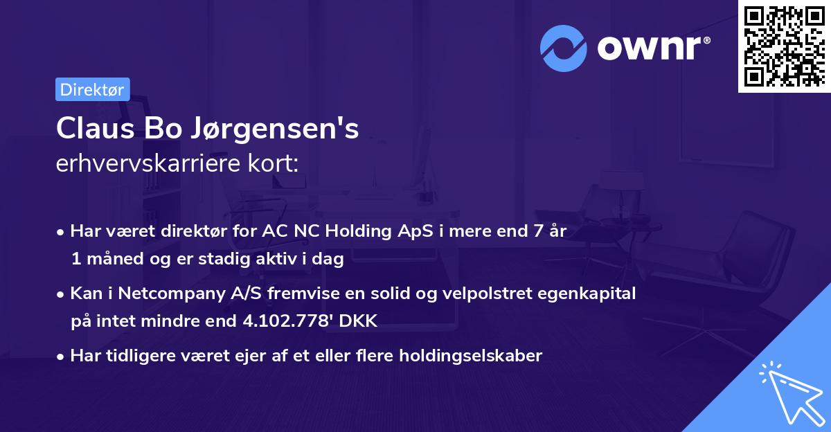 Claus Bo Jørgensen's erhvervskarriere kort