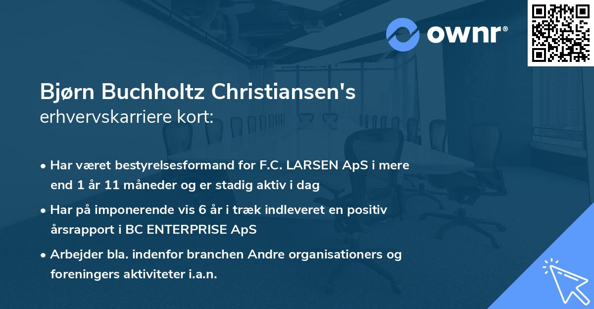 Bjørn Buchholtz Christiansen's erhvervskarriere kort