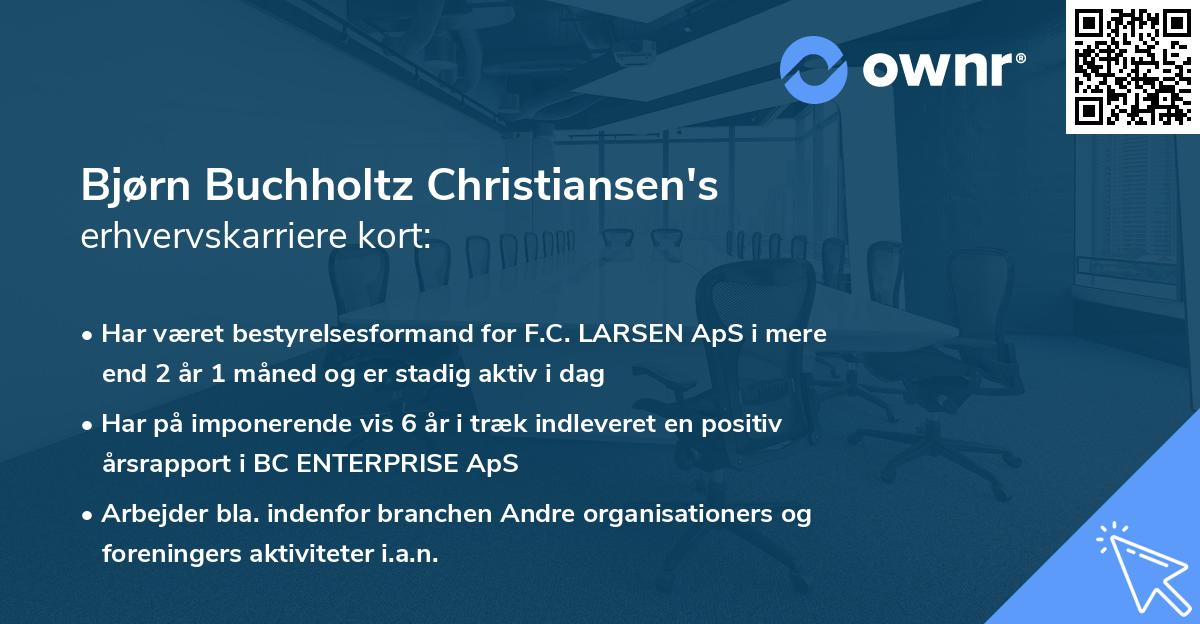 Bjørn Buchholtz Christiansen's erhvervskarriere kort