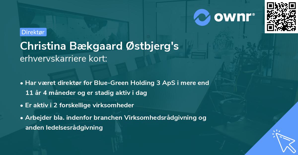 Christina Bækgaard Østbjerg's erhvervskarriere kort