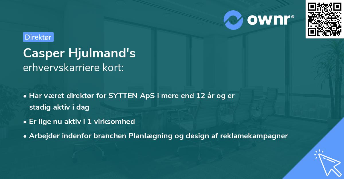 Casper Hjulmand's erhvervskarriere kort