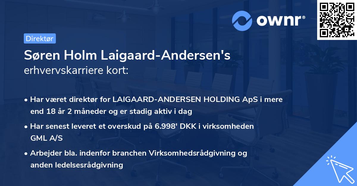 Søren Holm Laigaard-Andersen's erhvervskarriere kort