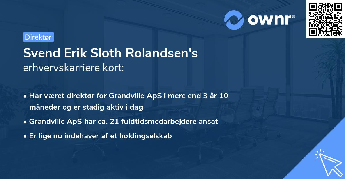 Svend Erik Sloth Rolandsen's erhvervskarriere kort