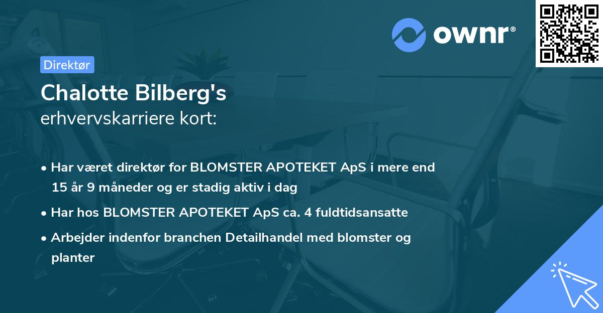 Chalotte Bilberg's erhvervskarriere kort