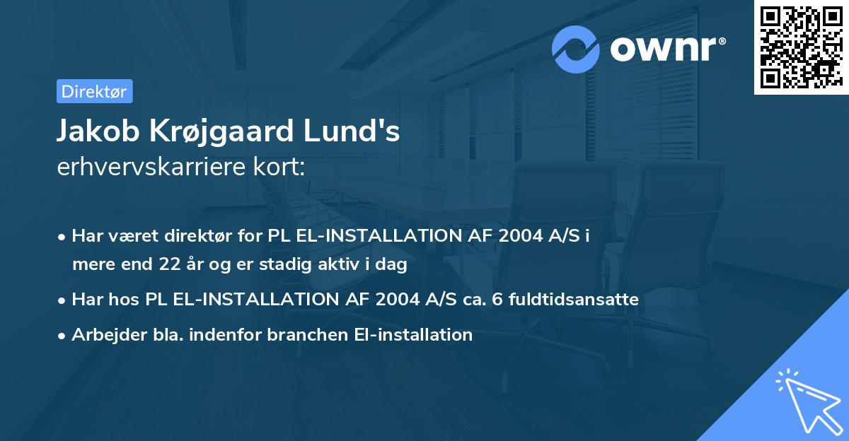 Jakob Krøjgaard Lund's erhvervskarriere kort