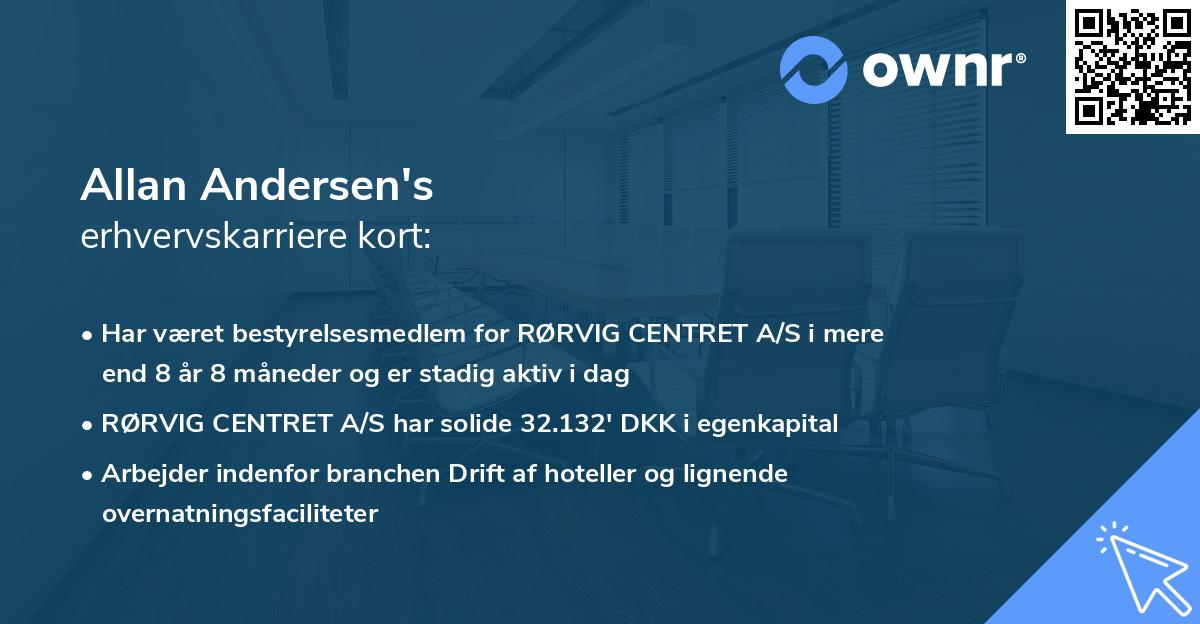 Allan Andersen's erhvervskarriere kort