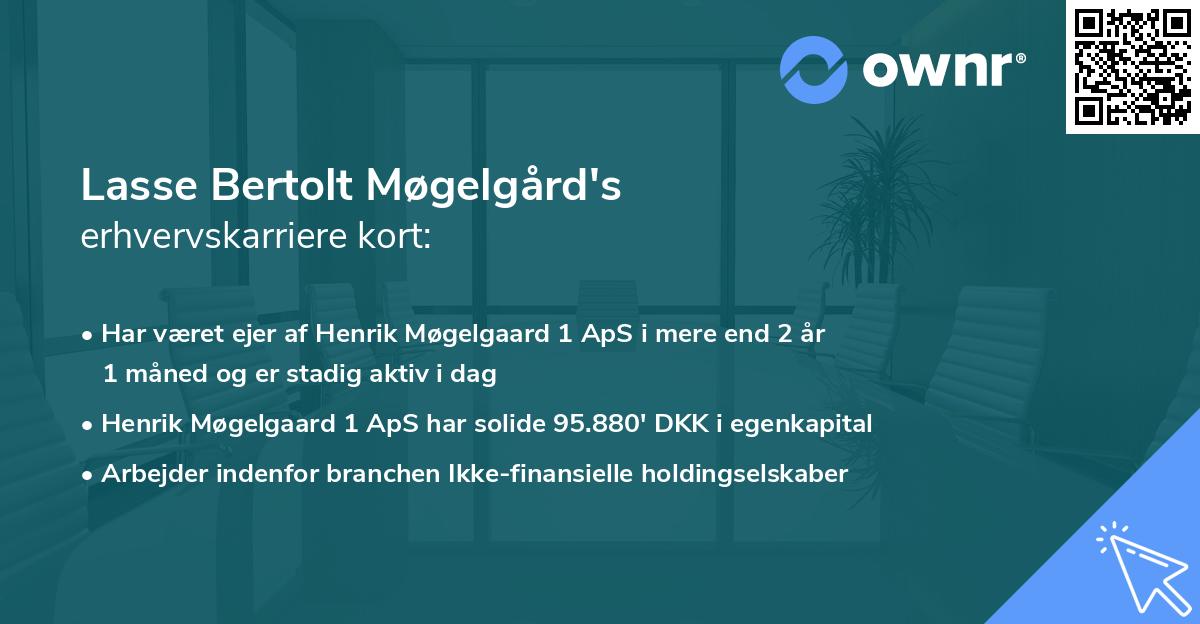 Lasse Bertolt Møgelgård's erhvervskarriere kort