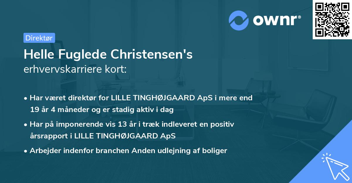 Helle Fuglede Christensen's erhvervskarriere kort