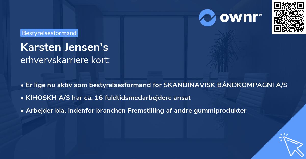 Karsten Jensen's erhvervskarriere kort