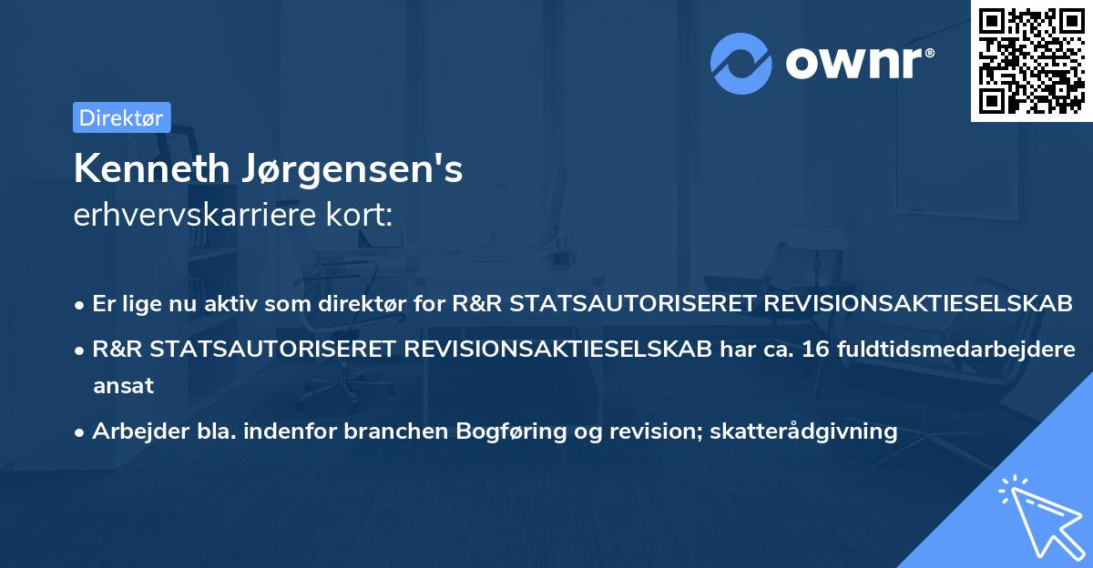 Kenneth Jørgensen's erhvervskarriere kort