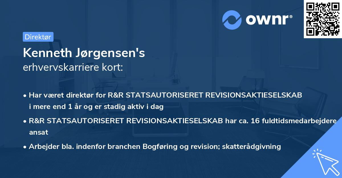 Kenneth Jørgensen's erhvervskarriere kort