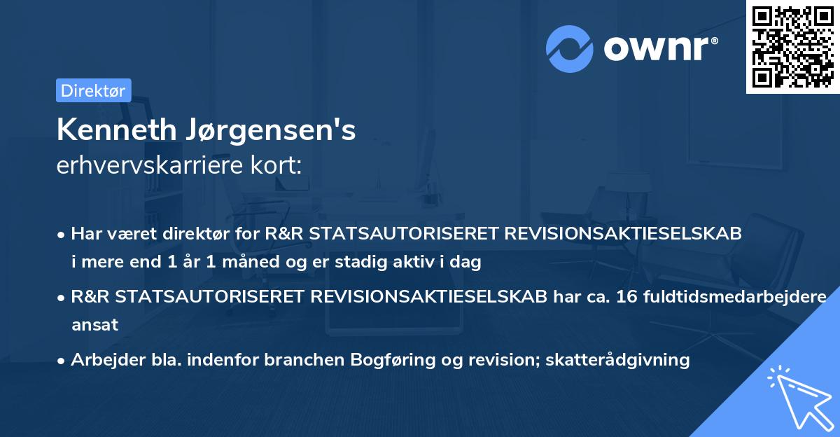 Kenneth Jørgensen's erhvervskarriere kort