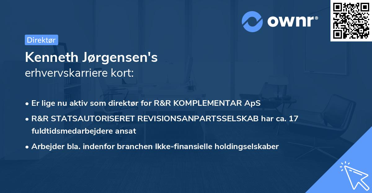 Kenneth Jørgensen's erhvervskarriere kort