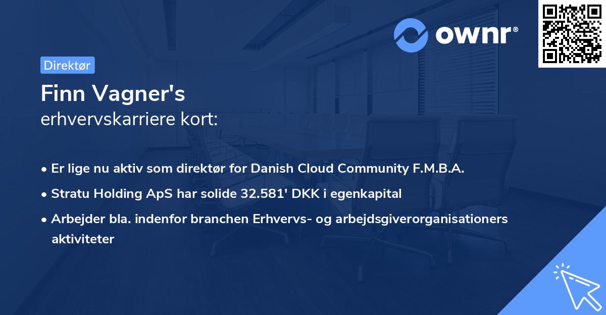 Finn Vagner's erhvervskarriere kort