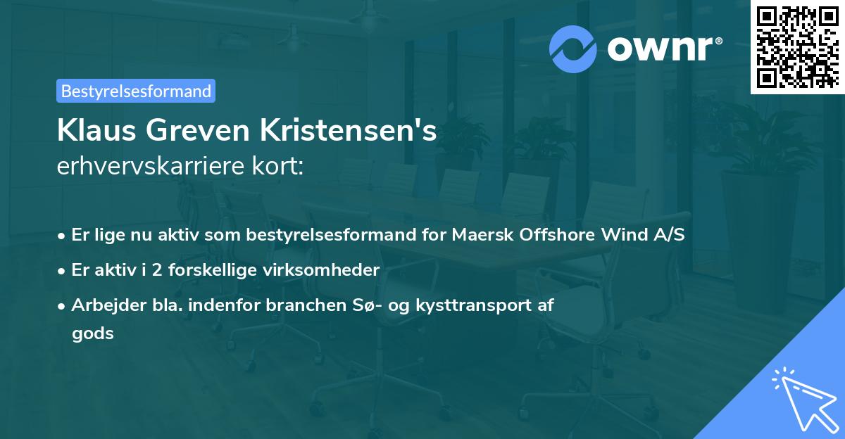 Klaus Greven Kristensen's erhvervskarriere kort