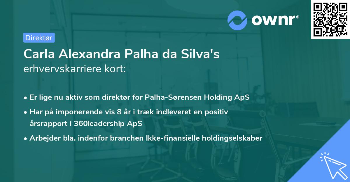 Carla Alexandra Palha da Silva's erhvervskarriere kort