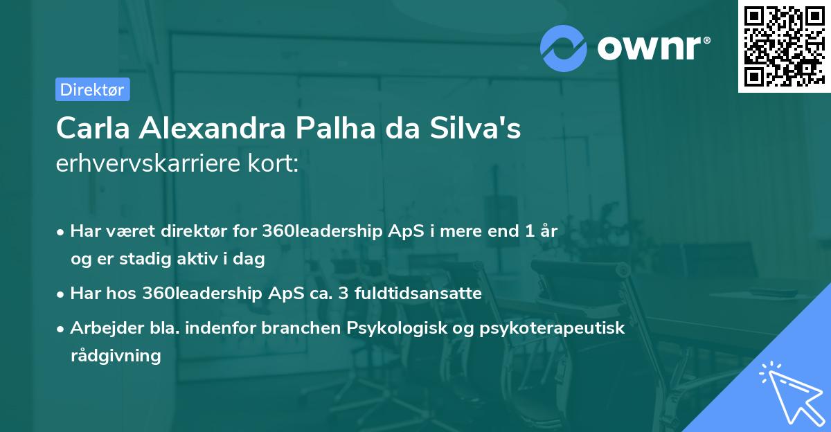 Carla Alexandra Palha da Silva's erhvervskarriere kort