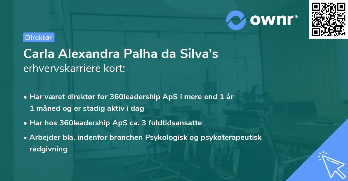 Carla Alexandra Palha da Silva's erhvervskarriere kort