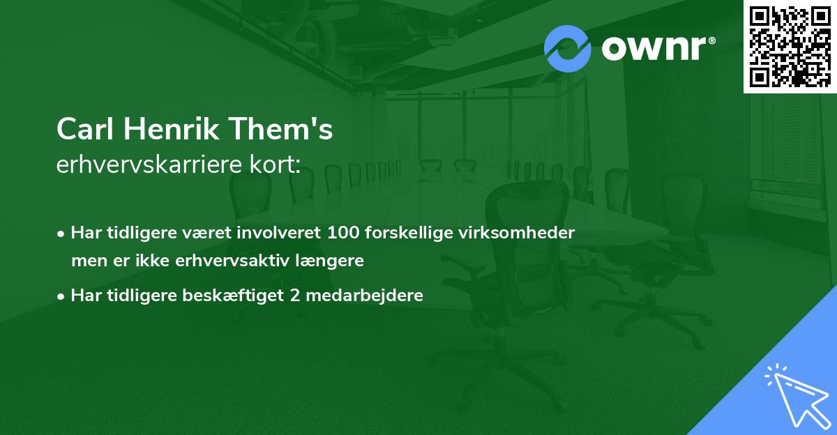 Carl Henrik Them's erhvervskarriere kort