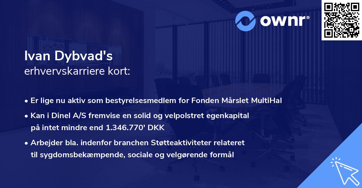 Ivan Dybvad's erhvervskarriere kort