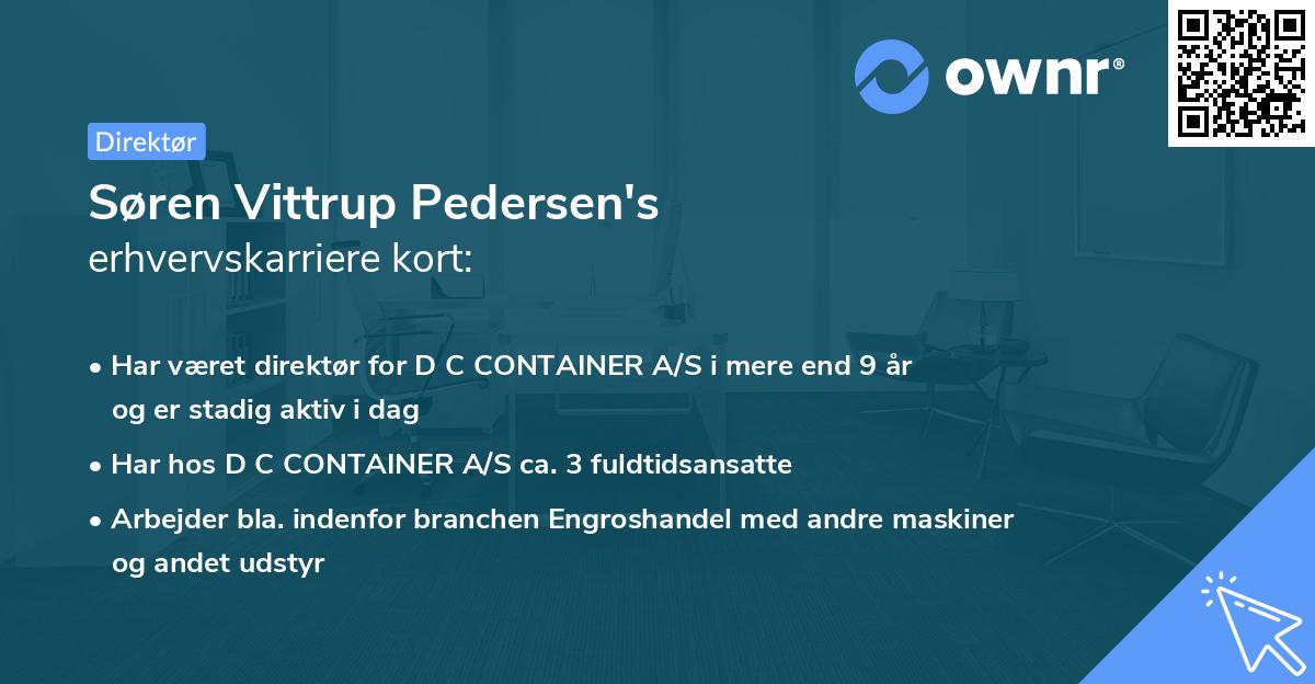 Søren Vittrup Pedersen's erhvervskarriere kort