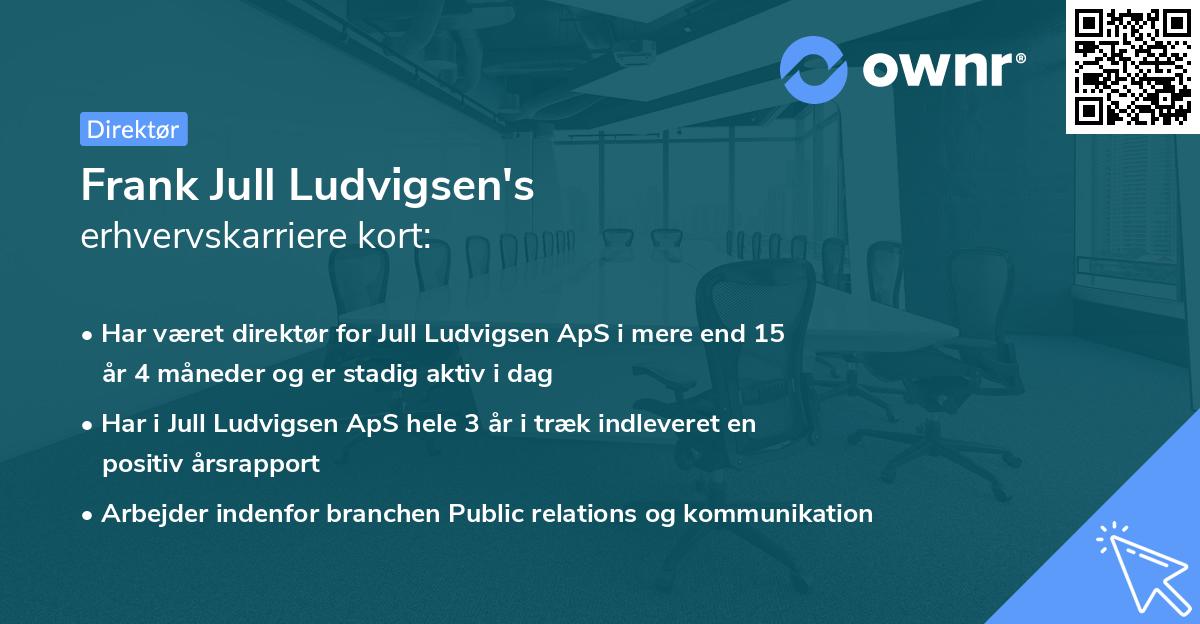 Frank Jull Ludvigsen's erhvervskarriere kort