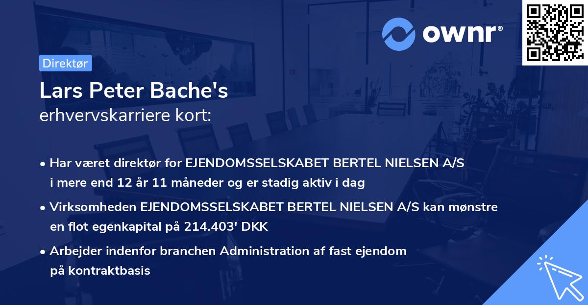 Lars Peter Bache's erhvervskarriere kort