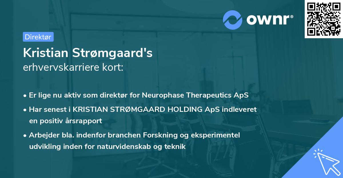 Kristian Strømgaard's erhvervskarriere kort