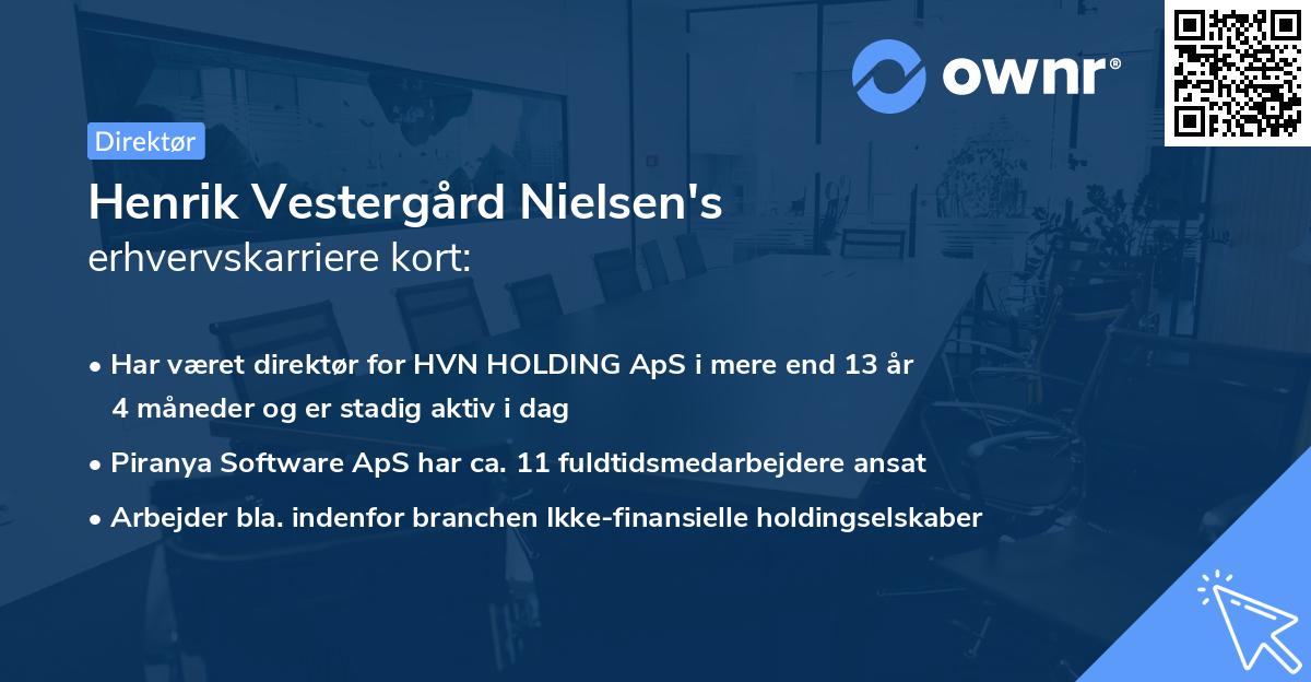 Henrik Vestergård Nielsen's erhvervskarriere kort