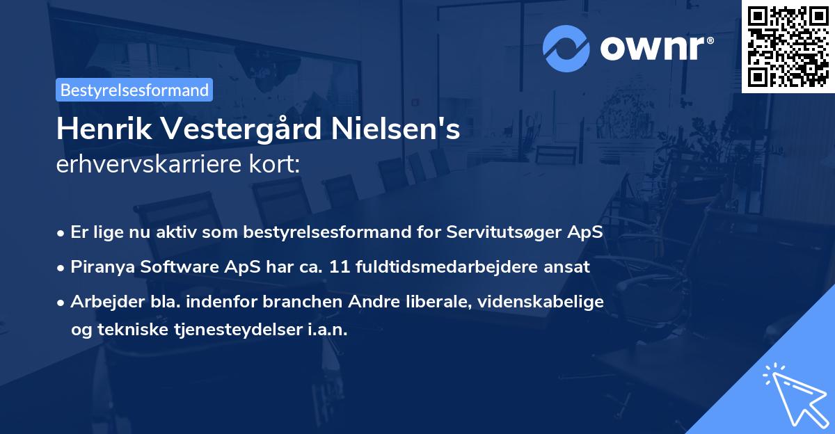 Henrik Vestergård Nielsen's erhvervskarriere kort