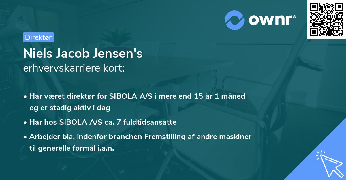 Niels Jacob Jensen's erhvervskarriere kort