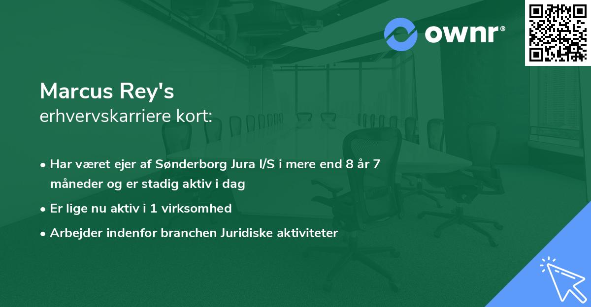 Marcus Rey's erhvervskarriere kort